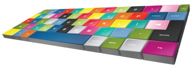 Die bunte Tastatur clipart