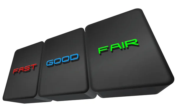 Fast - Good - Fair — Stock Photo, Image