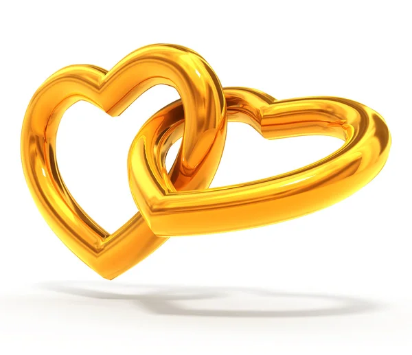 stock image Gold hearts