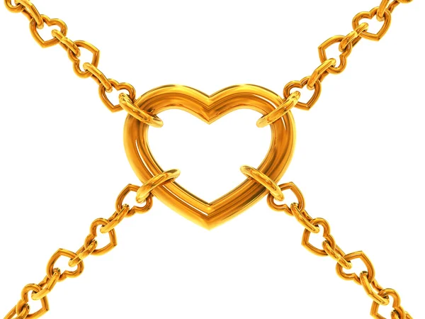 stock image Chain of hearts