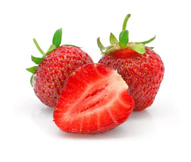 Fruits of red strawberry isolated clipart