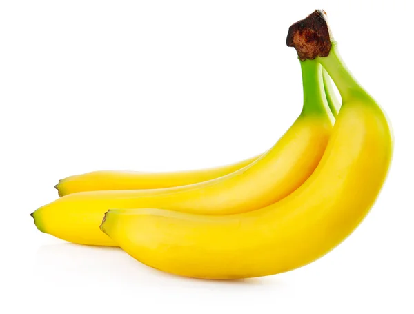 Frutas banana fresca aislados en blanco —  Fotos de Stock