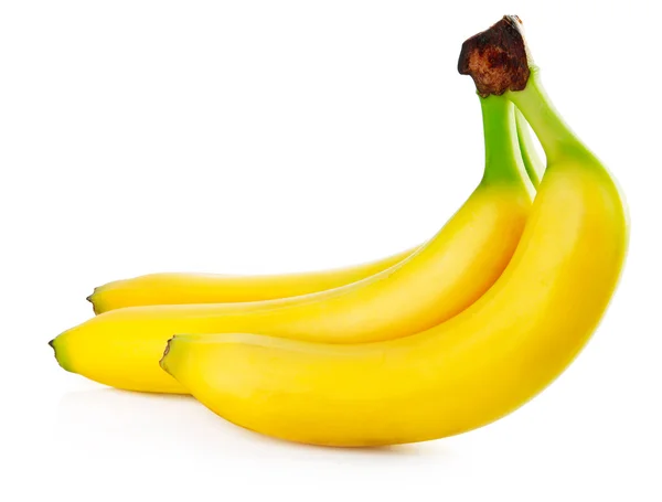 Bananes fraîches isolés sur blanc — Photo