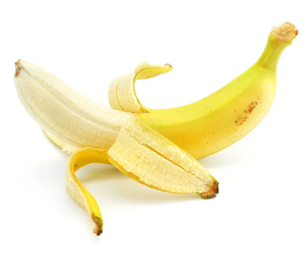 Effacé jaune banane fruit isolé — Photo