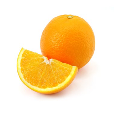 portakal narenciye üzerinde beyaz izole