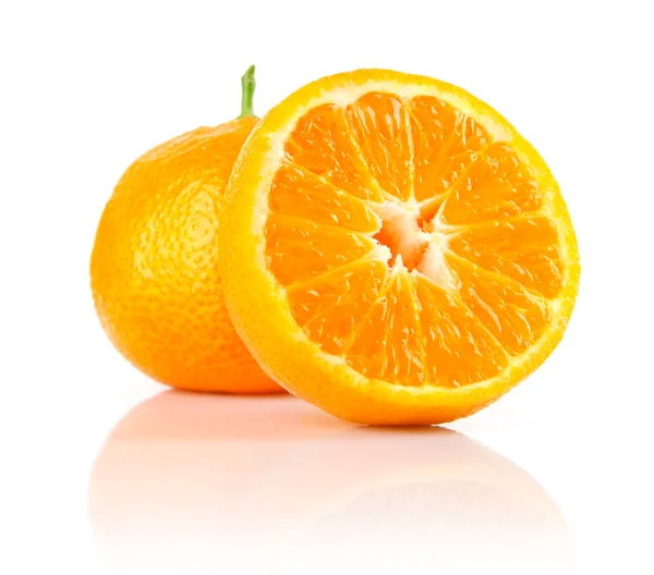 Owoce świeże mandarine z cięcia — Zdjęcie stockowe