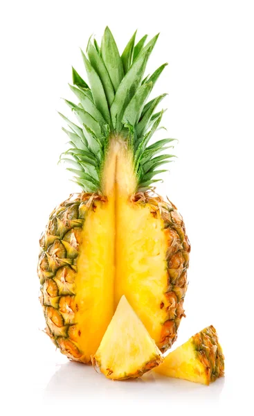 Fresh ananas fruit with cut — Stock Photo, Image
