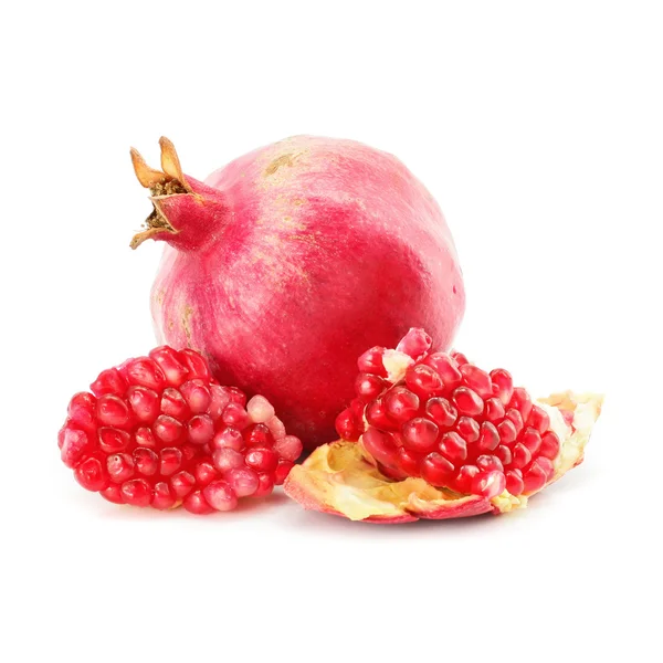 Rött granatäpple frukt hälsosam mat isolerade — Stockfoto