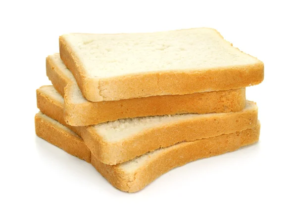 Vers gesneden brood op witte achtergrond — Stockfoto