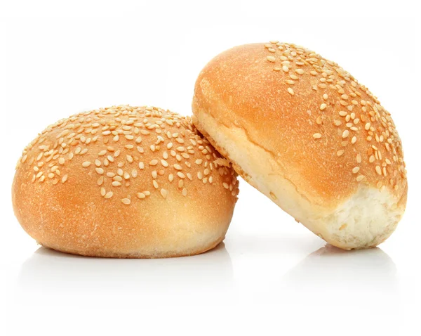 Dvě čerstvý chléb šišky izolované na bílém — Stock fotografie