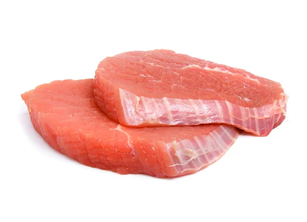 Carne carne rebanada alimentos isolaited — Foto de Stock