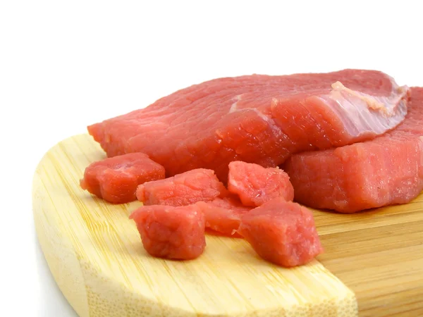Kött biff bit mat isolaited — Stockfoto
