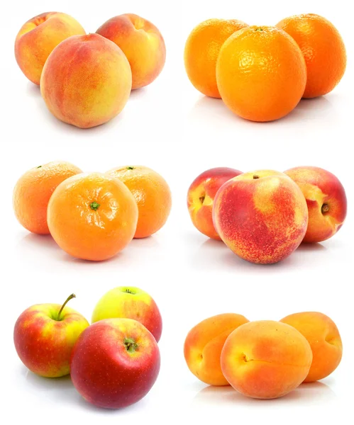 分離した熟したフルーツのコレクション — ストック写真