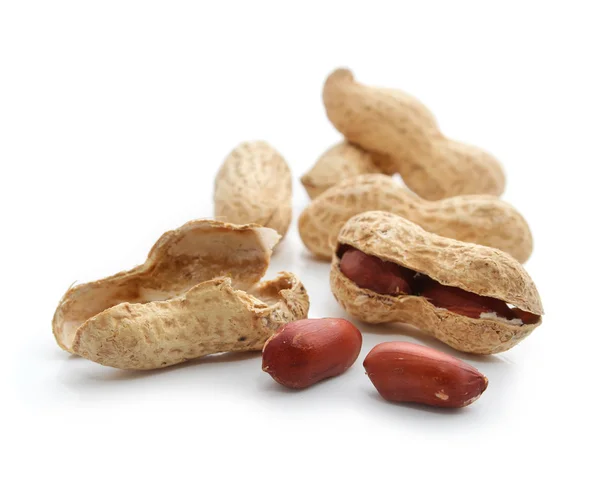 Erdnuss Früchte, getrocknete Hülsenfrüchte isoliert — Stockfoto