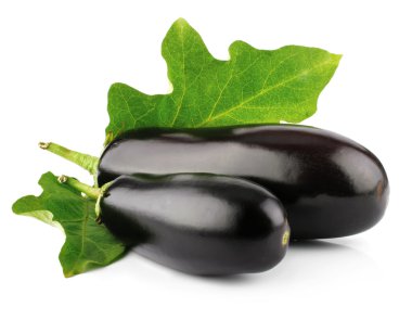 Eggplant vegetable fruits isolated clipart