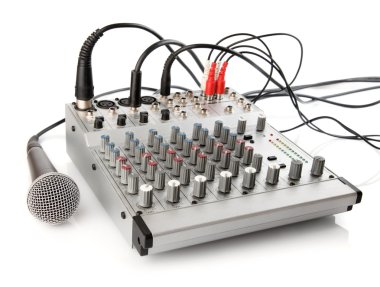 DJ control panel for sound regulation clipart