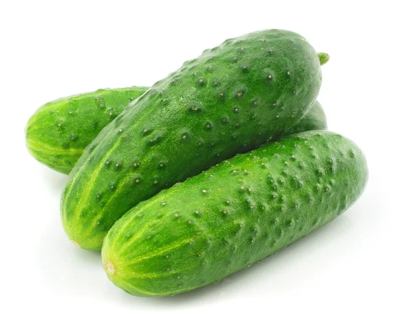Zeleniny ovoce zelená okurka, izolované — Stock fotografie
