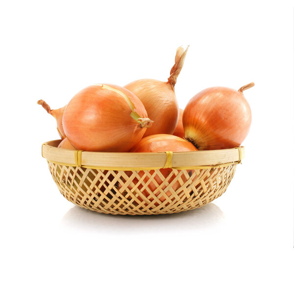 Onion vegetable fruits in vaze isolated