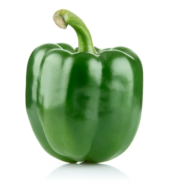 Čerstvý zelený pepř, samostatný — Stock fotografie
