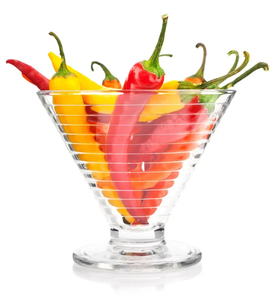Frutta verdura pepe in vaso di vetro isolato — Foto Stock