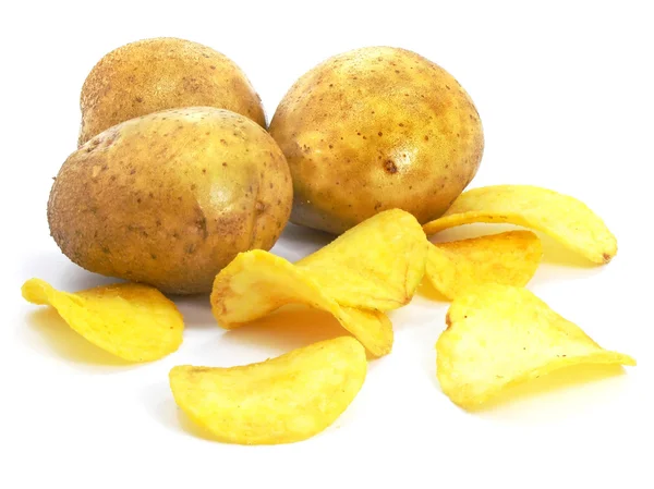 Chips with potato vegetables fast food — Stock Photo, Image