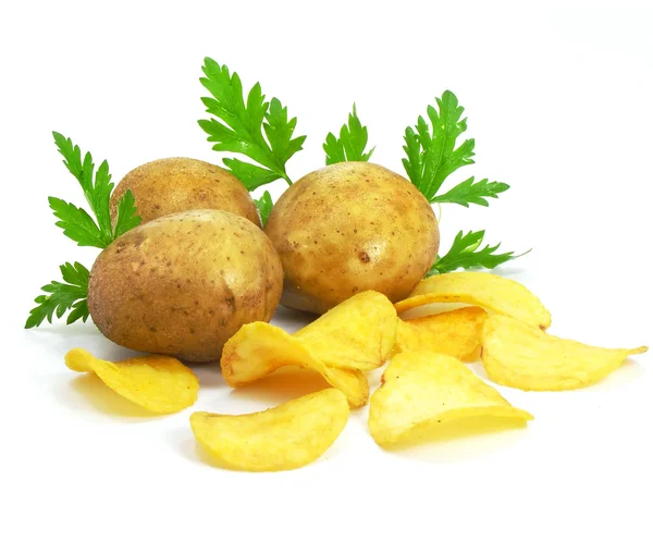 Patatine fritte con patate verdure fast food — Foto Stock