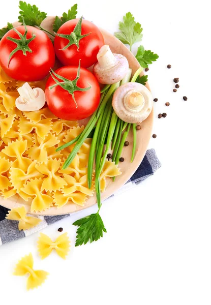 Ιταλικά ζυμαρικά με ντομάτα και Ασπρομανίταρα — Φωτογραφία Αρχείου