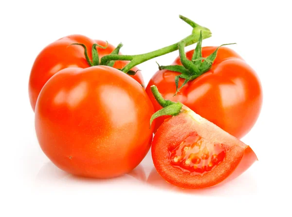 Frutos de tomate fresco com corte — Fotografia de Stock