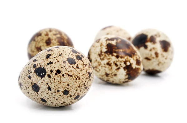 Jaja przepiórcze na białym tle — Zdjęcie stockowe