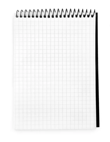 Notebook kosong terisolasi dalam warna putih — Stok Foto