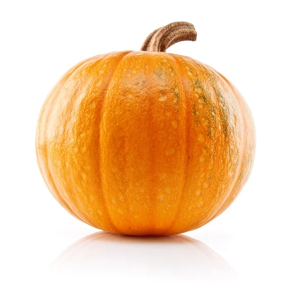 Yellow pumpkin vegetable isolated on white Stock Photo