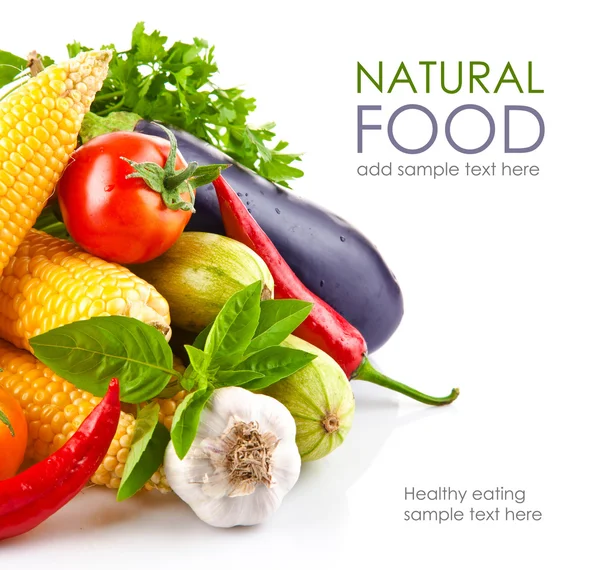 Légumes frais avec feuilles Images De Stock Libres De Droits