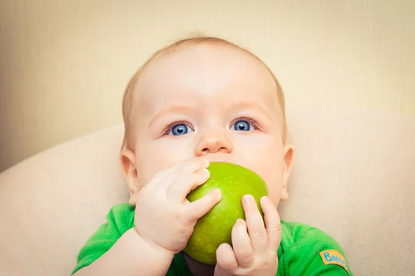 stock image Baby with apple