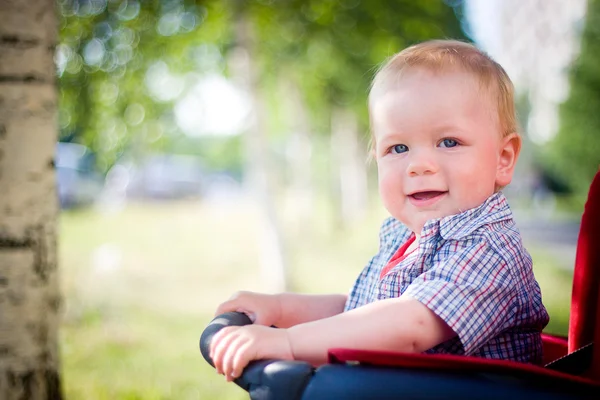 Barnet i barnvagn — Stockfoto