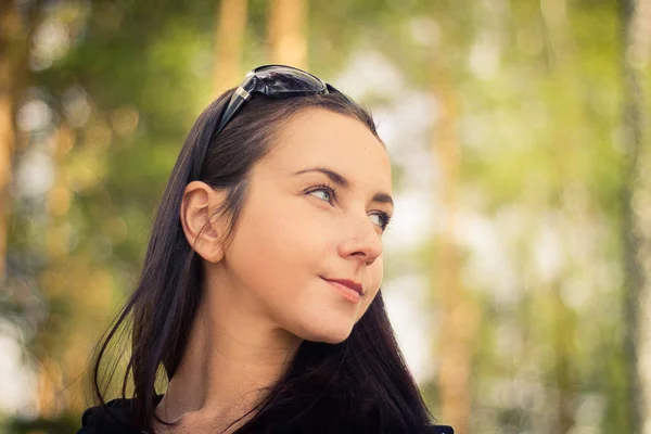 stock image Girl in forest