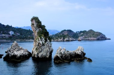 Island on the coast of Sicily clipart