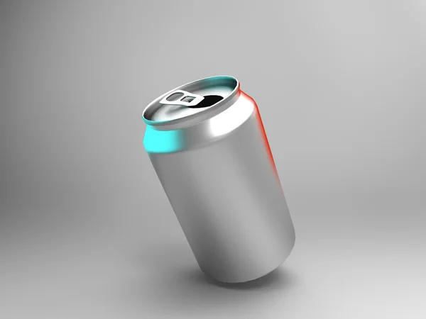 Refrigerante de alumínio ou lata de cerveja . — Fotografia de Stock
