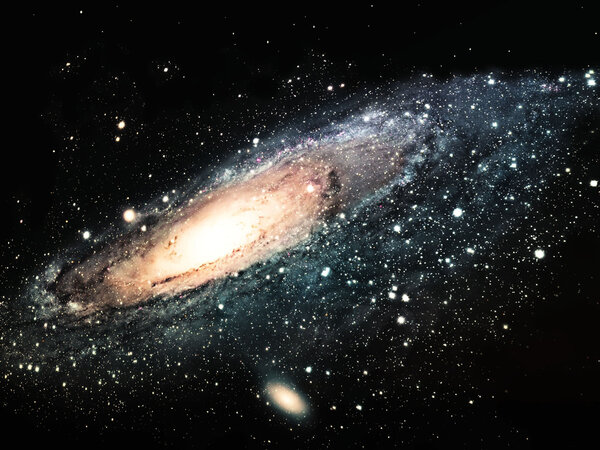 Graphic image of galaxy in universe