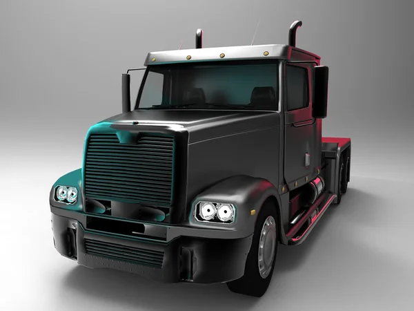 Black heavy truck — Stock Photo, Image