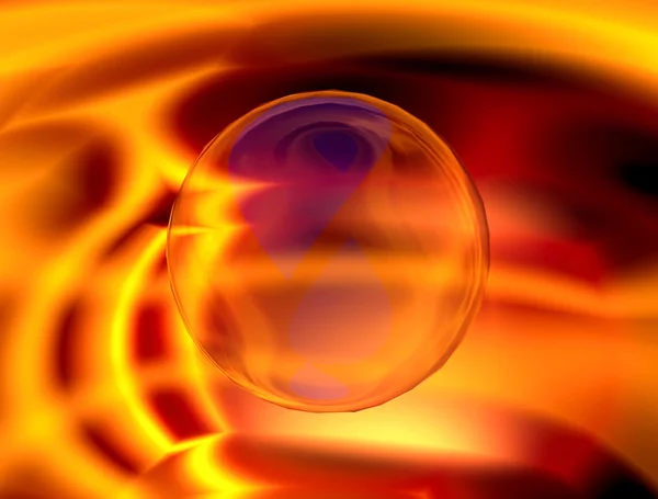 オレンジ色のバブル — ストック写真
