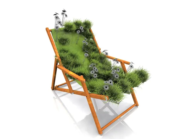 ガーデン ラウンジの椅子 — ストック写真