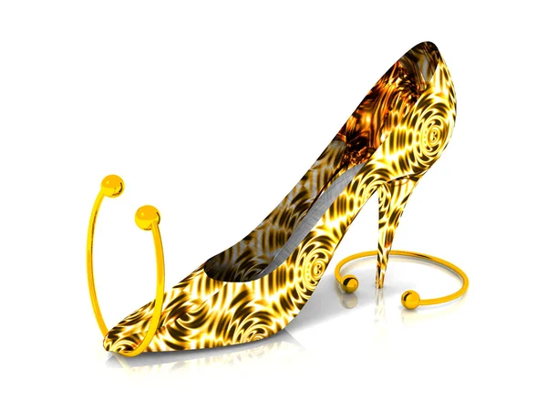 Sapatos de ouro — Fotografia de Stock