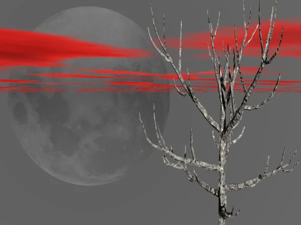 3D renderowania martwe drzewa bez liści — Zdjęcie stockowe