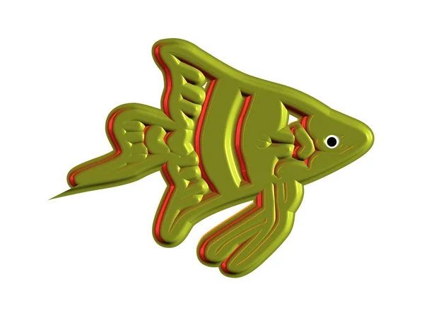 Znak ryb żółty — Zdjęcie stockowe