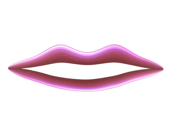 Lábios isolados sobre branco — Fotografia de Stock
