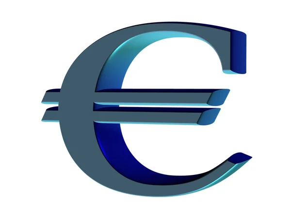 3d euro sign on black — Stock Photo, Image
