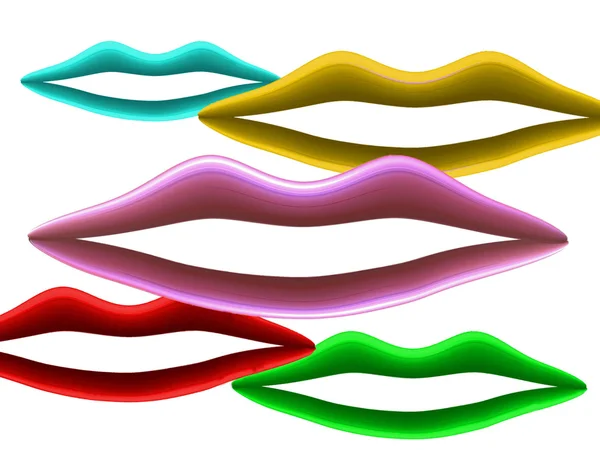 Lips isolated on white — Stock Photo, Image