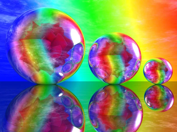 Rozen in een bubbels. — Stockfoto