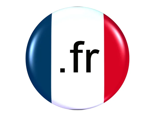 与法国国旗图标 — 图库照片