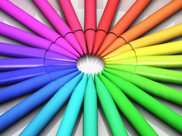 Kleur kleurpotloden — Stockfoto